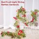 thumbnail image 1 of Muyoka Cadena de luces de frutas rojas de Navidad de 5.9 pies Luces de guirnaldas de luces LED de ratán con perlas de lámpara de frutas rojas con 20 LED Decoración de ambiente para Navidad Año nuevo C Muyoka Hogar, 1 of 7