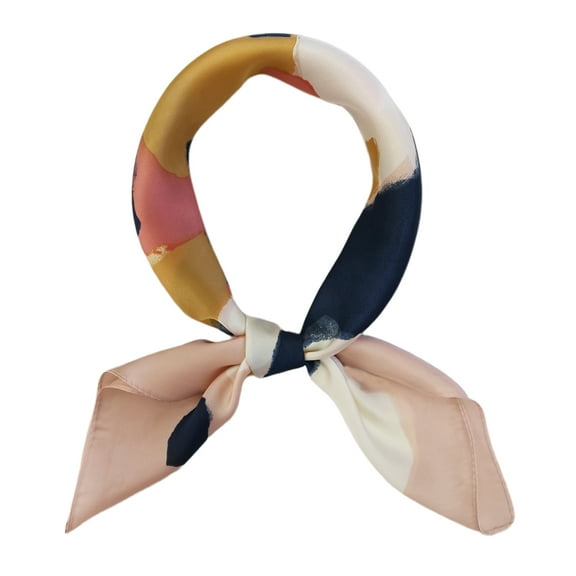 FONYVE Silk Feeling Scarf Medium Square Satin Head Scarf for Women with Gift Packed 27.5" × 27.5"