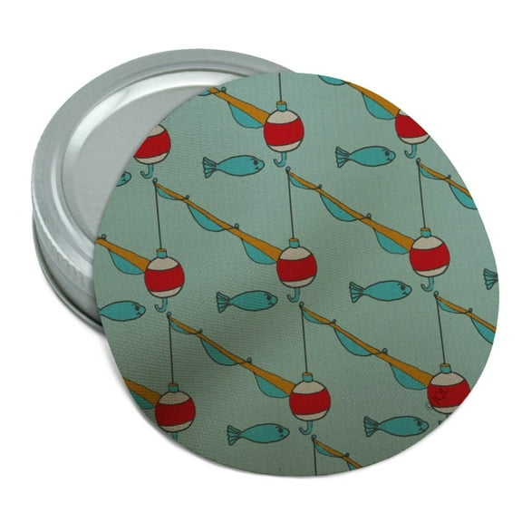 The Mesmerizing Fishing Bobber Pattern Round Rubber Non-Slip Jar Gripper Lid Opener