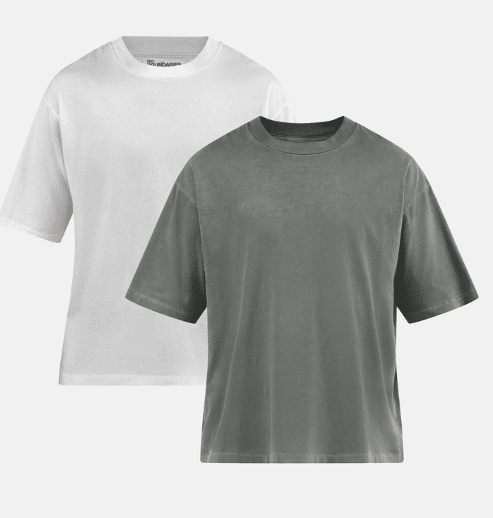No Boundaries Cropped Tee - Oversized Fit 2-Pack - Walmart.com