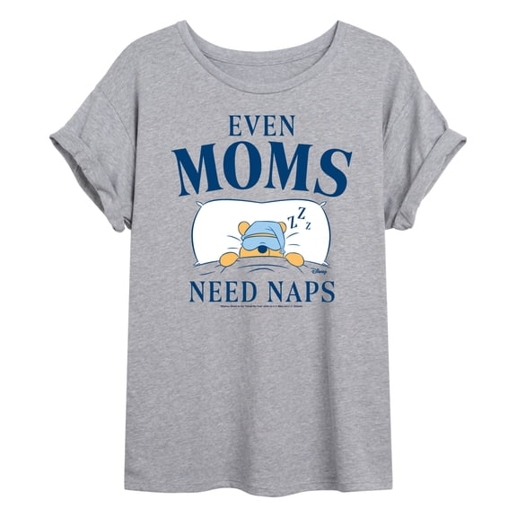 Winnie the Pooh - Even Moms Need Naps - Women's Oversized Graphic T-Shirt