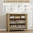 thumbnail image 5 of Homhougo Rattan 3 Dresser for Bedroom, 29" Tall Dresser, Boho Tall Drawer Dresser with Storage, Wooden Closet Dressers Chest of Drawers Freestanding for Bedroom, Nursery, Living Room, Natural, 5 of 9