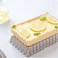 thumbnail image 4 of 4-Pack Rectangular Non-Stick Mini Size Removable Loose Base Quiche Tart Pie Pan, Fruit Tart Molds, 4 of 5