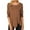 Brown, variant on Womens Casual Long Sleeve Round Neck Button Tunic Tops