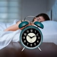 thumbnail image 4 of Despertador analógico para estudiantes que duermen mucho, funciona con pilas para el hogar del dormitorio verde Zulema Reloj de escritorio, 4 of 8
