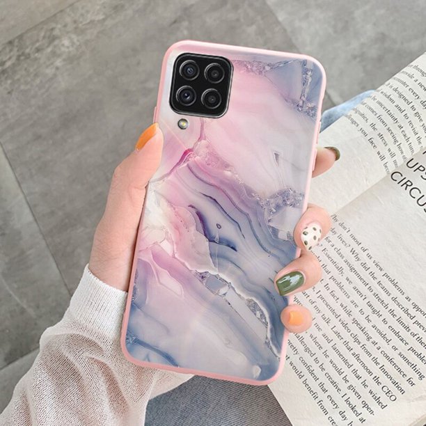 Funda de teléfono con patrón de mármol para Samsung Galaxy A12 F12 M12 A22, Funda protectora suave para Samsung A 12 22 M Coque Clear
