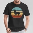 thumbnail image 2 of Dachshund Retro Vintage 60s 70s Sunset Graphic Tee – Unisex Adult Cotton T-Shirt with Wiener Dog Design – Casual Comfortable Top for Dog Lovers or Unique Gift Idea, Size 2XL, Color Black, 2 of 3