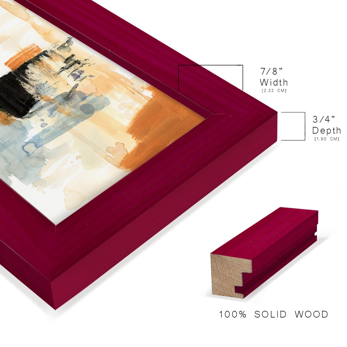 Seria IV - Framed Print w/glass - Cherry Red