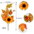 thumbnail image 3 of Artificial Fall Stem,2 Bunches Fall Maple Leaves Sunflower Berries Pumpkin Autumn Leaves for Home Kitchen Floral Arrangement Fall Decor, 3 of 7