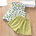 thumbnail image 6 of YABCSAZ Toddler Baby Girls Outfits Sets Ruffle Short Sleeve T-Shirt Tops and Shorts Kids Summer Casual Clothes Sets Girls 2Piece Playwear Beach Outfits Size 100, 6 of 6