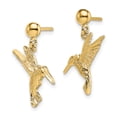 thumbnail image 2 of FJC Finejewelers 14k Yellow Gold Hummingbird Dangle Earringsball Top, 2 of 3