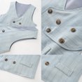 thumbnail image 6 of ETHAN 4 Piece Toddler Boy Clothes Suit Gentleman Wedding Outfits Dusty Blue 12-18 Months, 6 of 7