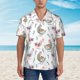 thumbnail image 2 of Fotbe Funny Chicken Camisa Hawaiana para Hombre Unisex – Camisa Casual de Verano con Botones de Manga Corta de Algodón y Lino,X-Large, 2 of 7