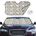 thumbnail image 2 of Haiem Flamingo Palm Trees Car Windshield Sun Shade - Blocks UV Rays Sun Visor Protector, Sunshade to Keep Your Vehicle Cool, Universal Fit SUV Van Sedan-Medium, 2 of 7