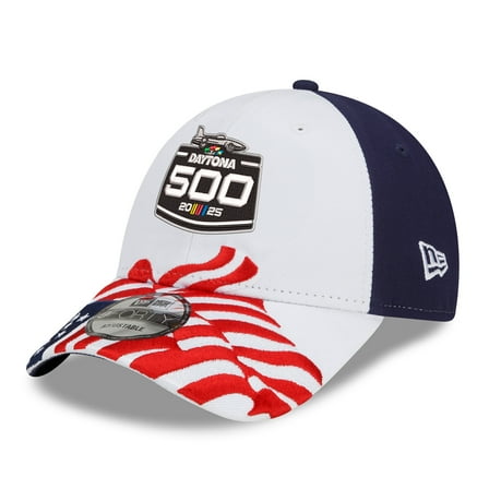 Men's New Era White 2025 Daytona 500 9FORTY Adjustable Hat