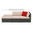 thumbnail image 2 of Lacoo 7 Pieces Patio Conversation Set Indoor Outdoor PE Rattan Wicker Furniture Sectional Sets with Cushions and Table, Beige, 2 of 5