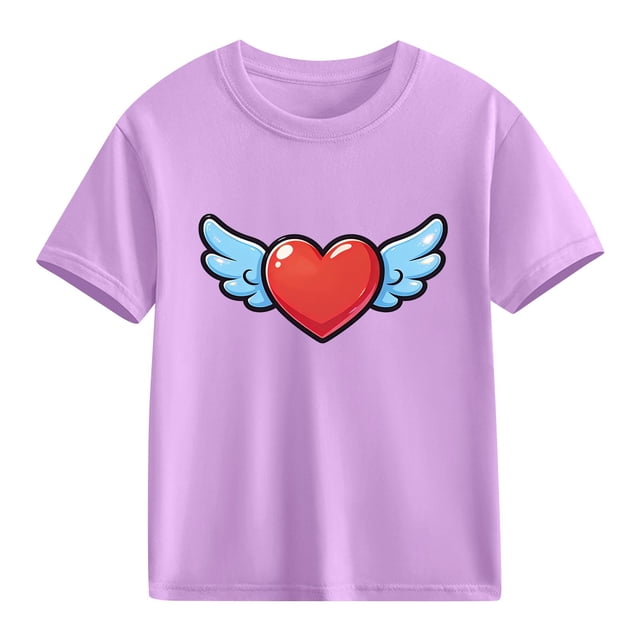 hengsof Children's Basic Short Sleeve Base T-shirt