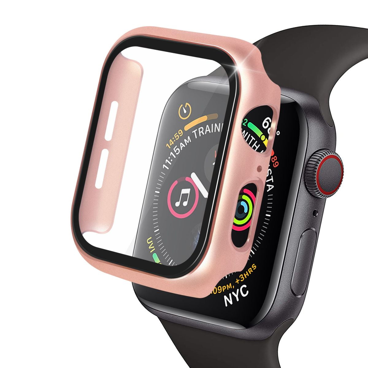 Insten Matte Hard Case For Apple Watch 40mm Series SE 6 5 4, Built in  Tempered Glass Screen Protector, Rose Gold | Walmart Canada