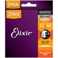 thumbnail image 2 of Elixir Strings Acoustic Guitar Strings, 80, Bronze, 0.05 Pounds, 0.6", 3 Pack, 2 of 3