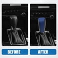 thumbnail image 3 of Cubierta del pomo de cambio de marcha para Honda Civic 10ª generación 2016 2017 2018 2019 2020 negro con costuras azules, 3 of 7