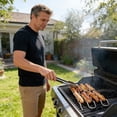 thumbnail image 3 of Hioecau Grille à Saucisses Rotative en Acier Inoxydable pour Camping et Tailgating, 3 of 7