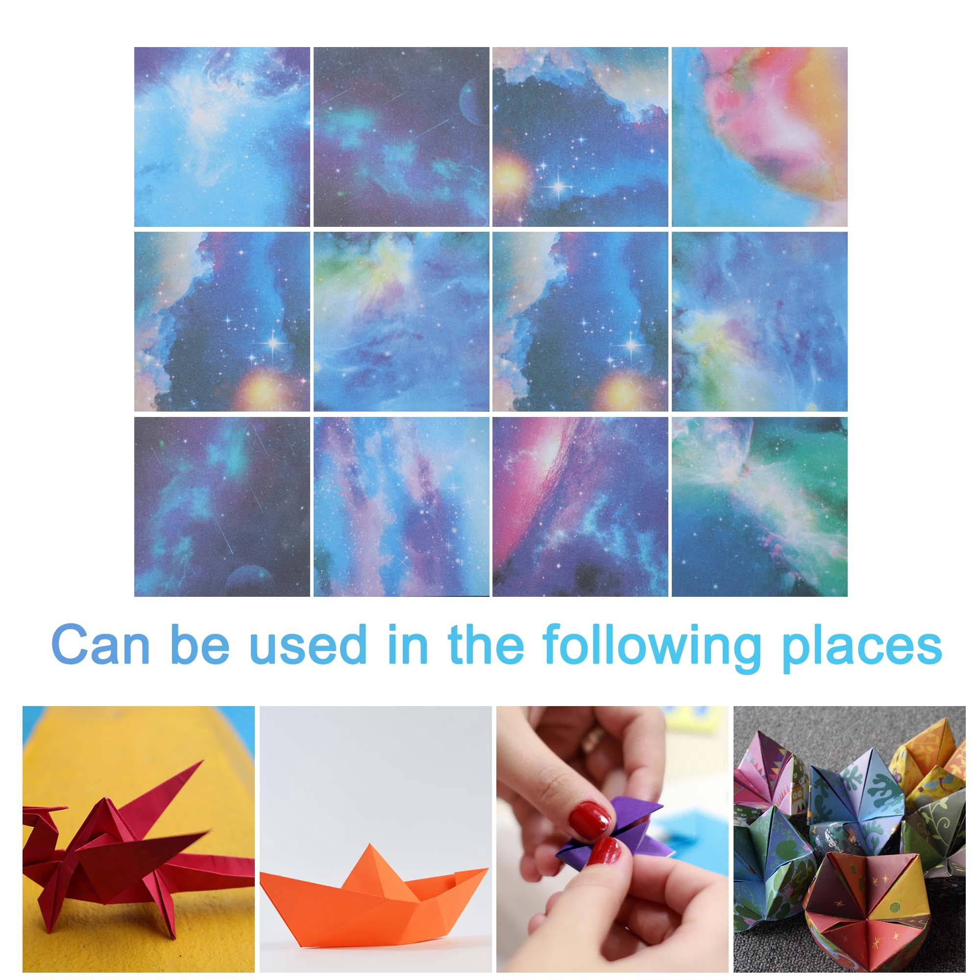 Unique Bargains 240Pcs Double-Sided Origami Paper for DIY Arts Rose Red
