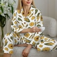 thumbnail image 6 of Sigee Cartoon Corn Pumpkin Sunflower for Women’s Pajama Sets Long-Sleeved Pjs Sets for Women 2 piece Sleepwear-XX-Large, 6 of 7