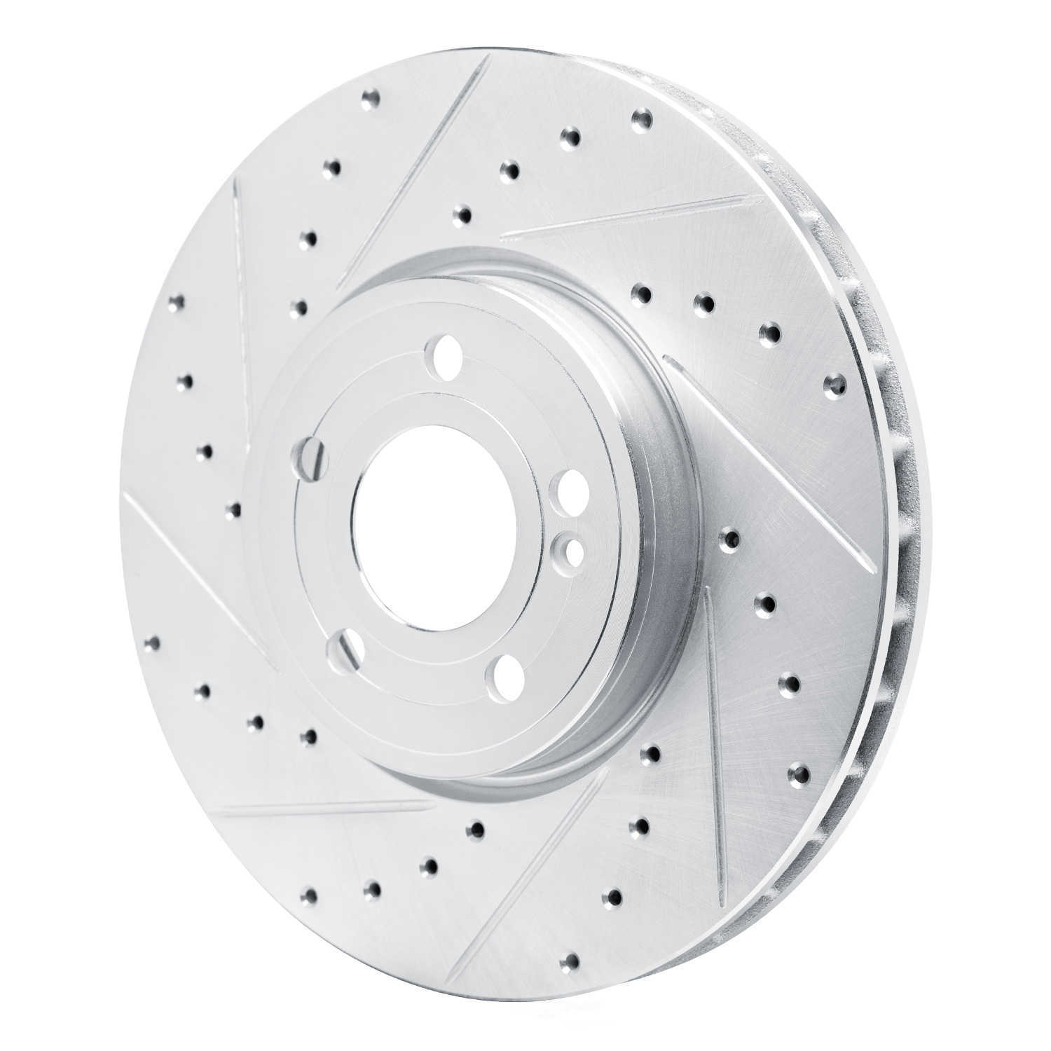Dynamic Friction Company 631-63186L DFC Brake Rotor - Drilled And Slotted - Silver