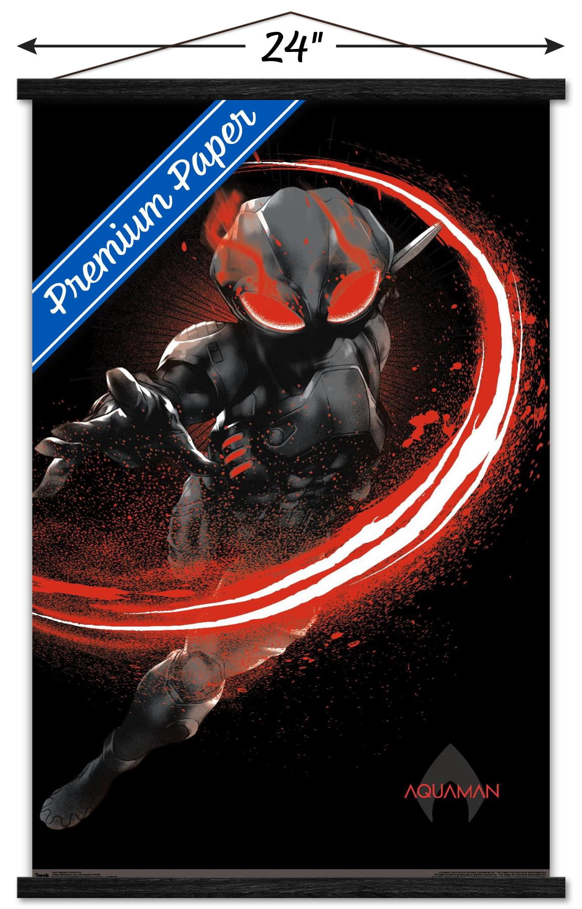 DC Comics Movie - Aquaman - Manta Fear Wall Poster with Wooden Magnetic Frame, 22.375" x 34"