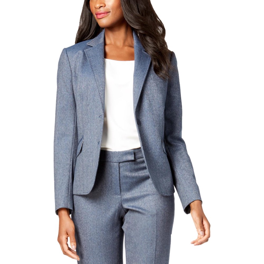 Anne Klein Anne Klein Womens Herringbone Suit Separate TwoButton
