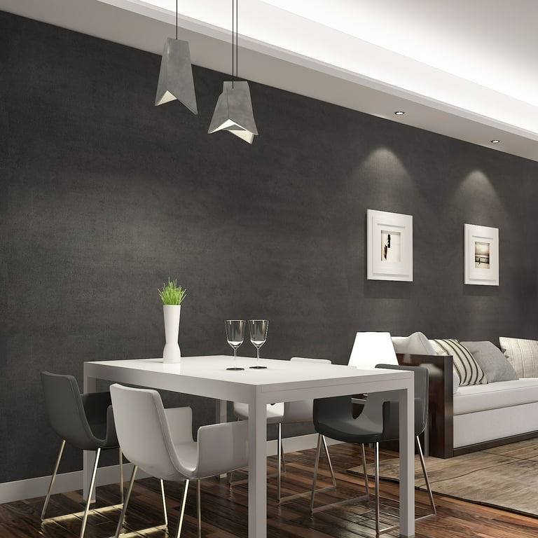 Grey Wallpaper Living Room Ideas | Cabinets Matttroy