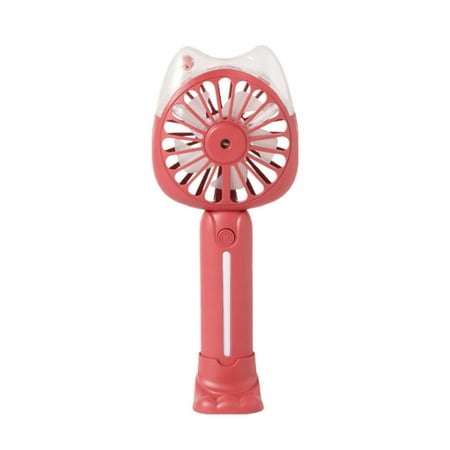 

UAEBM USB Charging Cute Ear Night Light Mini Fan Handheld Spray Water Supplement Portable Fan Convenient Spray Water Skin Moisturizer Fan A