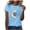 Sky Blue, variant on VBVC Women's Plus Sunflower and Butterfly T-Shirt,Ladies Short Sleeve Tee,Summer Breathable Top For Women,Gray,Size M