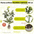thumbnail image 2 of Planta artificial moderna con maceta decorativa Real Style Palmera caryota  de 130cm de alto Artego para hogar sala comercio oficina, 2 of 9