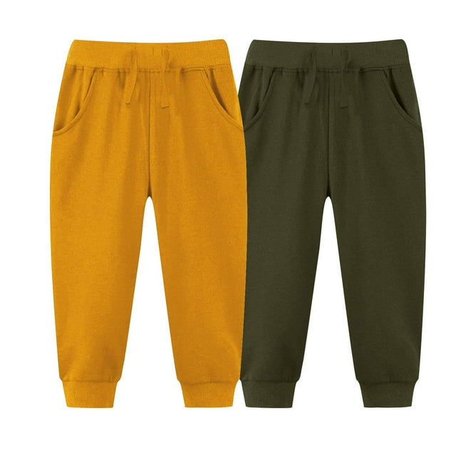 Odeerbi 2-7 Años Niños Niñas 2 Pcs Pantalones de Deporte Deportivo Entrenamiento Pantalones de Jogger de Verano Joggers de Color Sólido