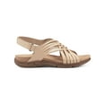 thumbnail image 2 of Easy Spirit Womens Mar Leather Slingback Flat Sandals, 2 of 3