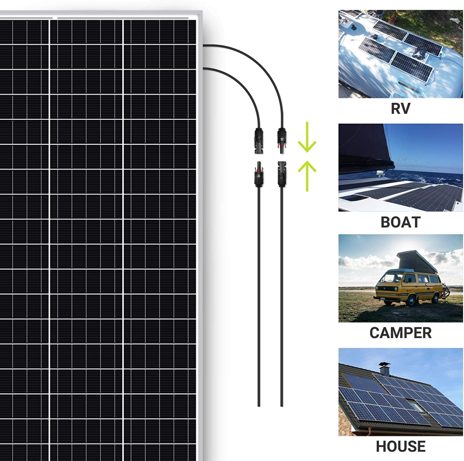Newpowa 6FT 15FT 30FT 50FT 100FT(Feet) 10AWG(6mm² ) One Black Solar Extension Cable With Male/Female Solar Panel Connectors  for PV Outdoor Use Weatherproof IP67