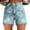 502_Light Blue, variant on Jean Shorts Womens Casual High Waist Denim Relaxed Fit ArtRetro Printed Floral With Pockets Denim Shorts Women Short Light Blue