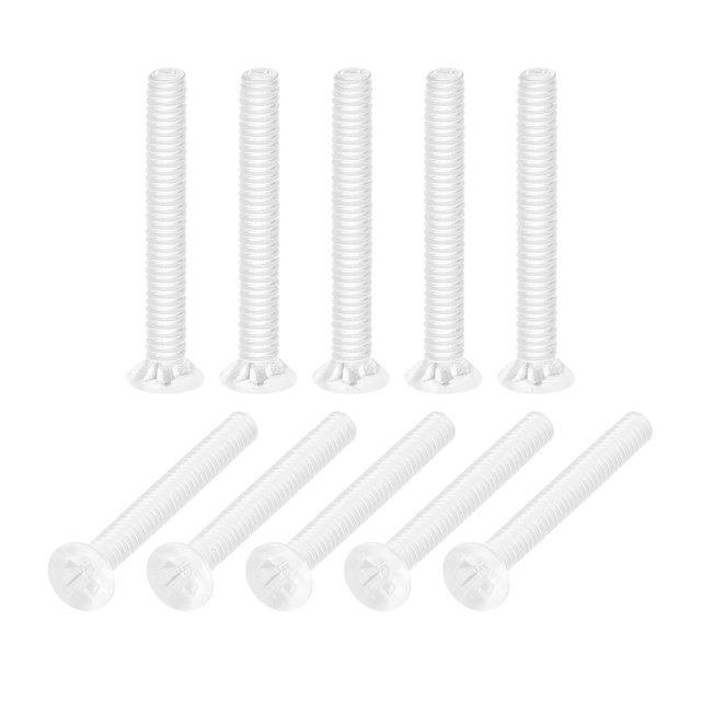 Unique Bargains M2x16mm Plastic Phillips Machine Screws, PC Flat Head Machine Bolts 25 Pack