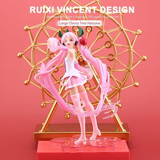 Figura de acción Sega 2022 Original Hatsune Miku Bow Ver. Figura de 24cm de Pvc, modelo de muñeca, juguetes de regalo Gong Bohan LED