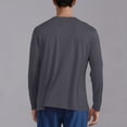 thumbnail image 4 of pstuiky camisas de manga larga para hombre, Camiseta informal de manga larga con cuello redondo para hombre, color liso, transpirable, para correr y hacer ejercicio Tops casuales para hombres xxl, 4 of 8