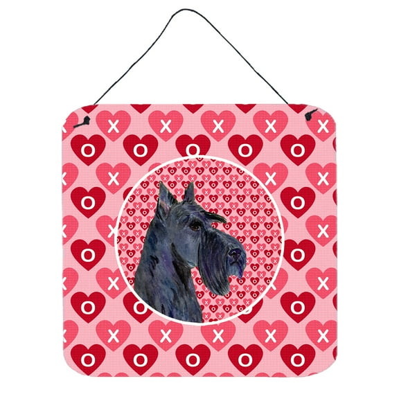 Scottish Terrier Hearts Love Valentines Day Portrait Wall or Door Hanging Prints