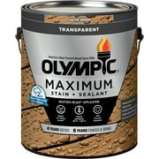 Olympic Maximum 1 Gallon Canyon Brown Transparent Exterior Stain and Sealer in One Low VOC