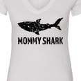 thumbnail image 4 of Inktastic Mommy Shark with Distressed Shark Women's V-Neck T-Shirt, 4 of 5