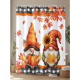 thumbnail image 4 of Fsddascl Gnomes Pumpkins Shower Curtain Set - Standard 72" x 72" Washable Bathtub Curtain with 12 Hooks, Sunflowers Leaves Country Plaid Farm Waterproof Fabric Stall Shower Curtains for Bathroom, 4 of 6