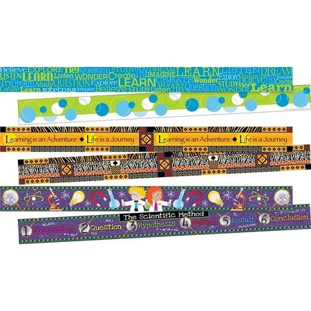 UPC: 0704068040465 | Barker Creek Learning Double-Sided 35  x 3  Border 36/Set (4046)