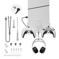 thumbnail image 4 of Wall Mount Stand Holder Hook Stable for PS5 Slim Game Console/Headset/Controller(White), 4 of 7