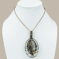 thumbnail image 5 of Natural Malinga Jasper Gemstone Handmade Copper Wire Wrap Pendant 3.55", 5 of 5