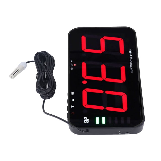 Lector de nivel de sonido, pantalla de 13 pulgadas Nivel de sonido Medidor de nivel de sonido Medidor de nivel de sonido para colgar en la pared Artesanía excepcional