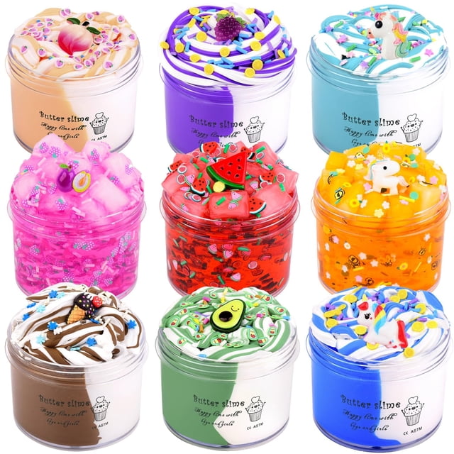 Kit de slime DONYMAIGIDI de 9 piezas con Jelly Cube y Butter Slime